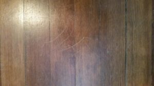 Pet scratches on hardwood floor