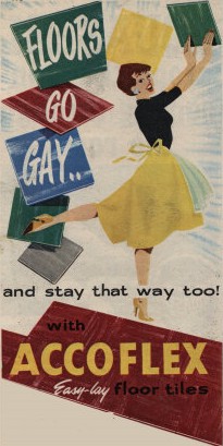 1950's asbestos tile flooring advertisement image