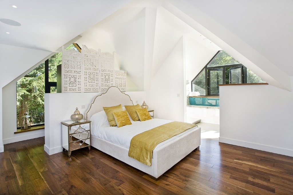 Engineered Walnut flooring-floating floor system- wood floor bedroom