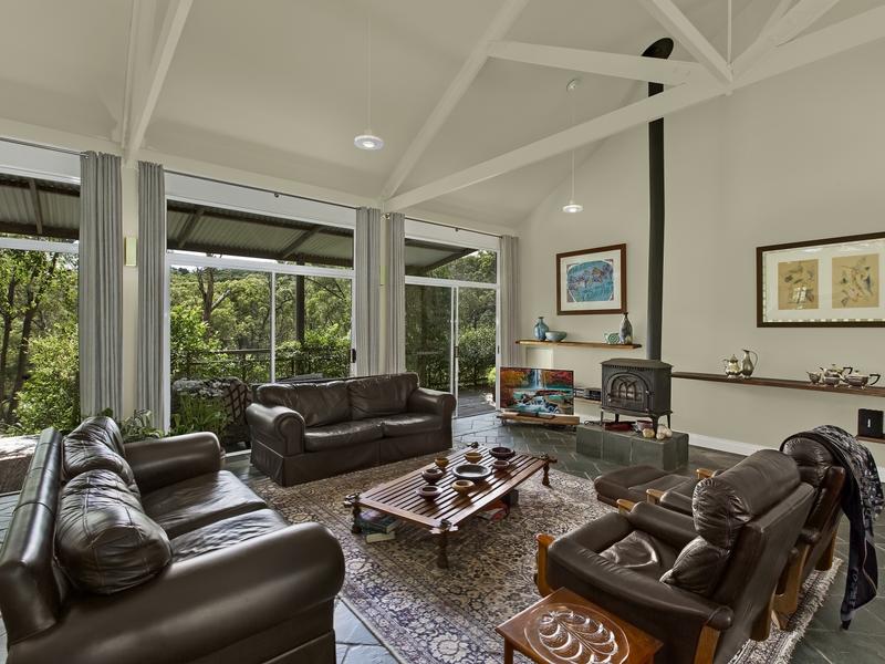 slate tile flooring installed in a living room