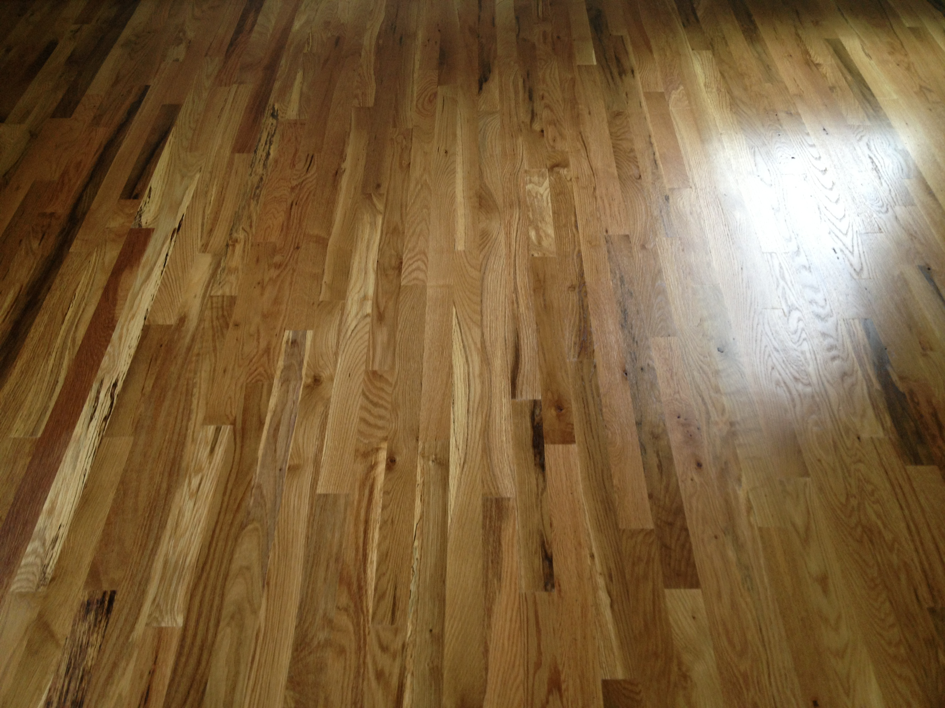 Solid Red Oak hardwood flooring - common grade No. 2