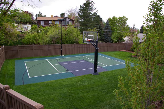 backyard basketball court