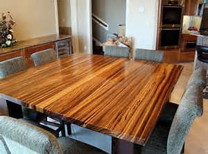 Zebrawood dining table