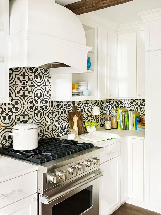 backsplash, high contrast