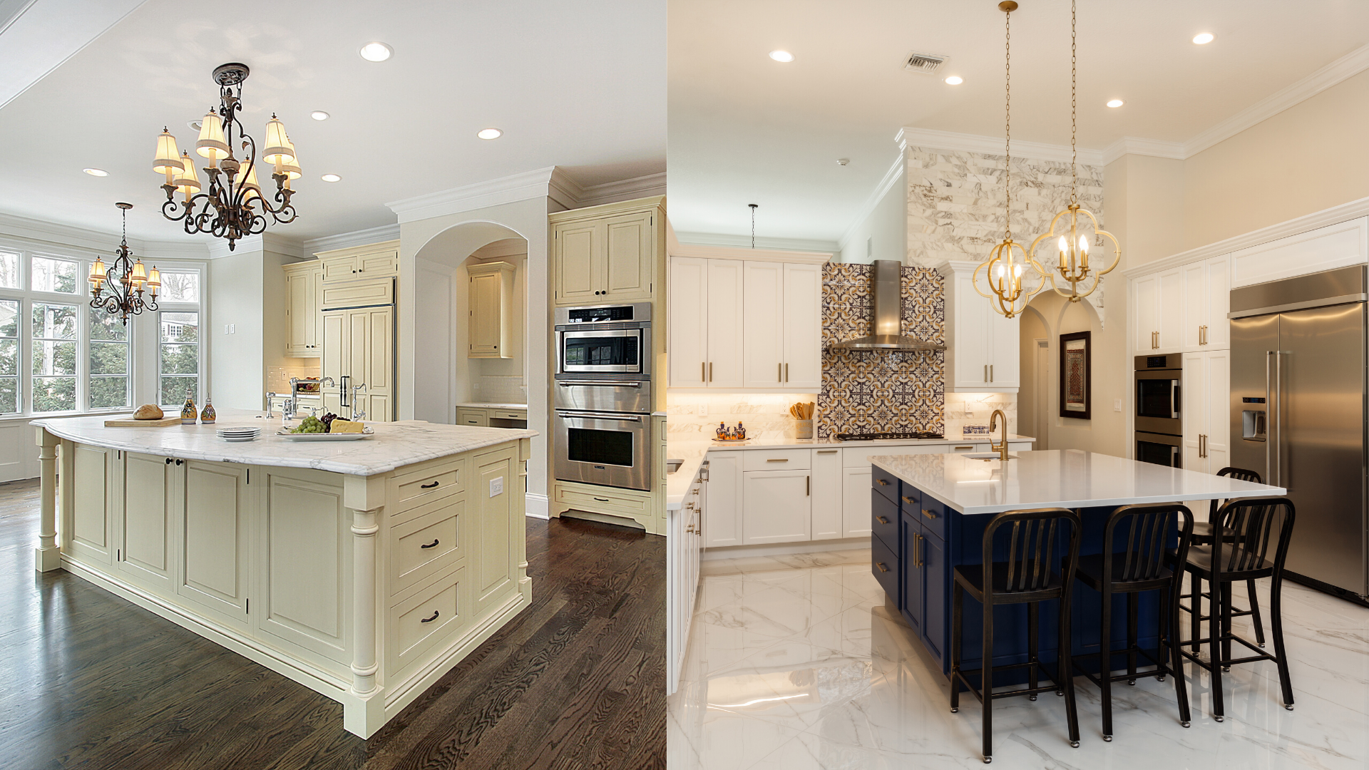 hardwood light and kitchen tile